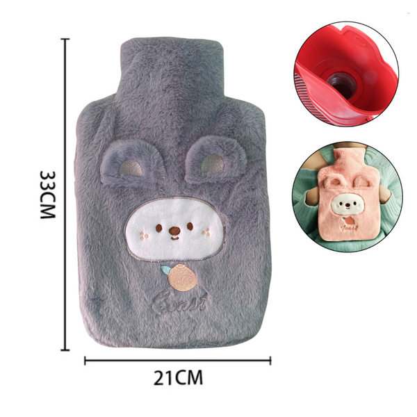 Guatero Con Funda Felpa 2 Lts Bolsa Agua Caliente Kawaii