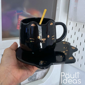 Tazón Mug Taza De Gatito Kawaii 360 Ml