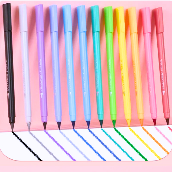 Set De 12 Lápices Infinito De Colores Lapiz Eterno