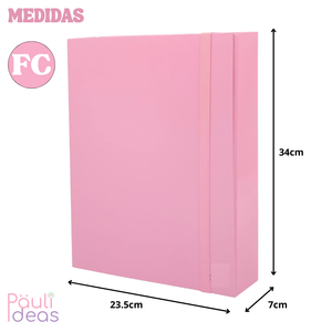 Carpeta Archivadora Porta Documentos Con Elástico Lomo 7cm