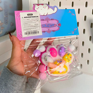 Squishy Pegajosa Patita De Gato Set De 2 Juguete Antiestrés