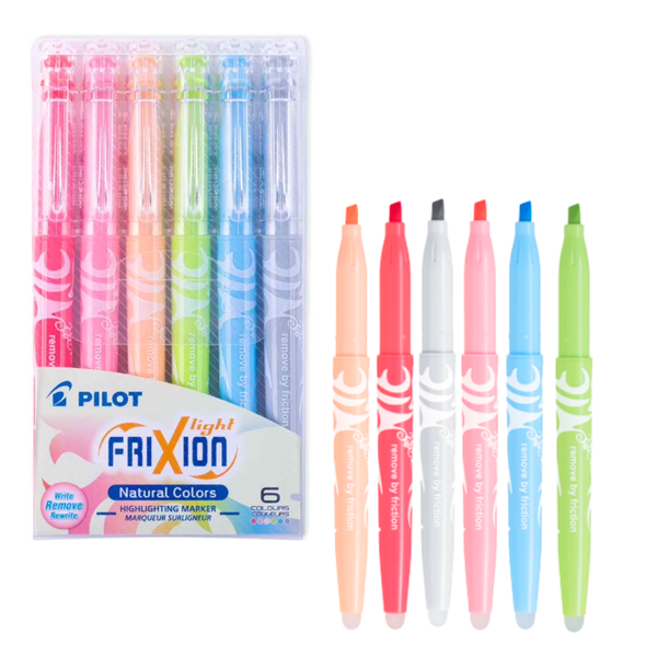 Set 6 Destacadores Pilot Frixion Light Punta Biselada