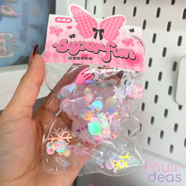 Squishy Patita De Gato Pegajosa Set De 2 Juguete Antiestrés
