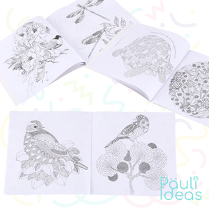 Set Mándalas 96 Dibujo + 12 Lápices Punta Pincel/tiralínea