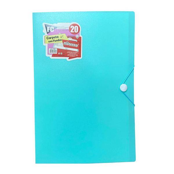 Carpeta Archivadora Tamaño Oficio Con 20 Fundas Transparente