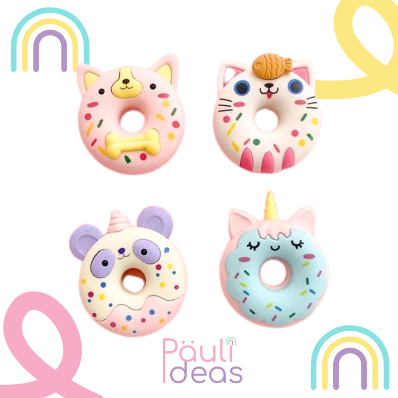 Goma De Borrar Tamaño Jumbo Kawaii Diseños De Donas