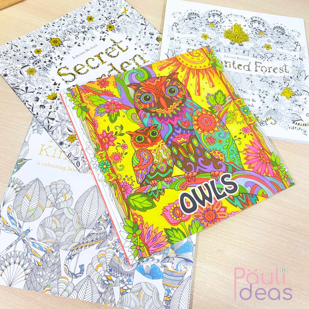 Set 2 Mandalas De 96 Dibujo + Lápices Tiralíneas 24 Colores