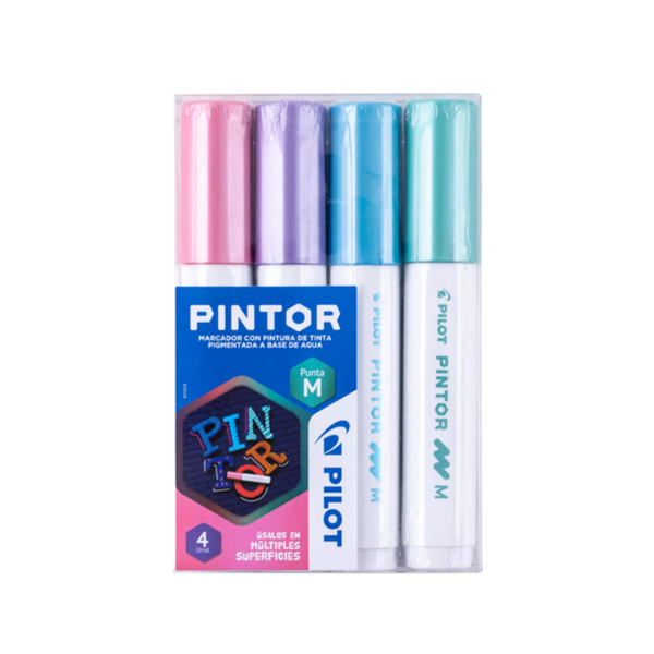Plumones Acrílicos Marcadores Pintor Pilot Punta 4,5mm 4uni