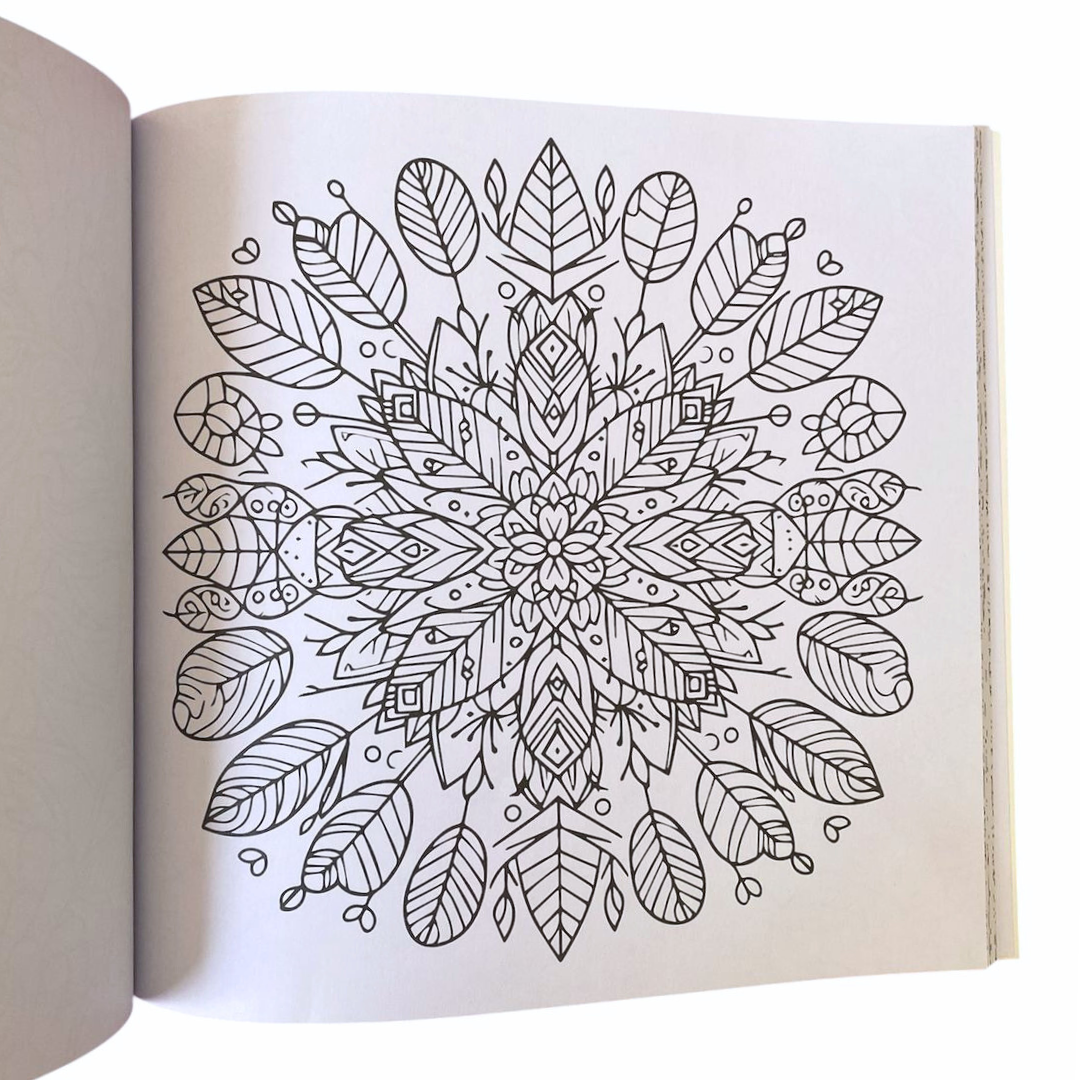 Libro Mándala Florales + 12 Plumones Doble Punta Fina/gruesa