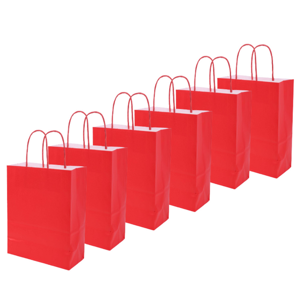 Bolsas De Papel Regalo Kraft Con Manilla Pack 12