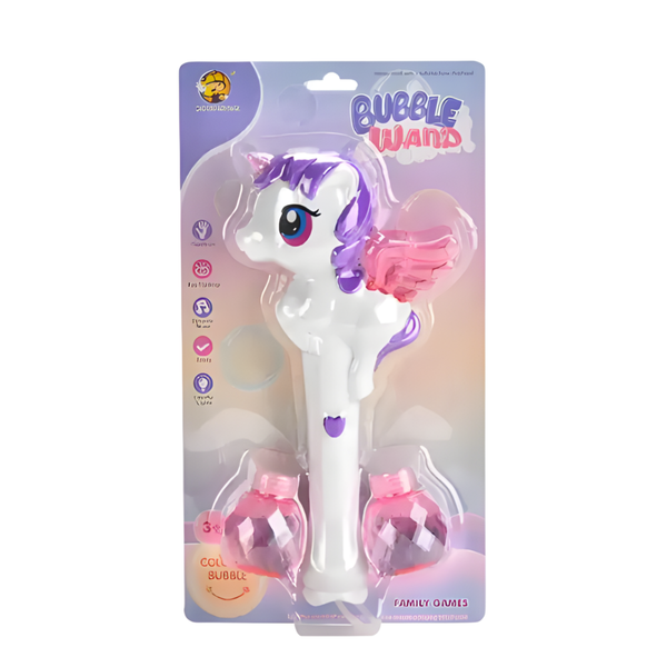 Pistola Lanza Burbujas Unicornio Luz Y Sonido A Pila