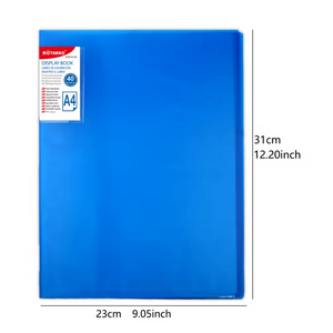 Carpeta Archivadora Color Neón 40 Fundas Transparentes A4