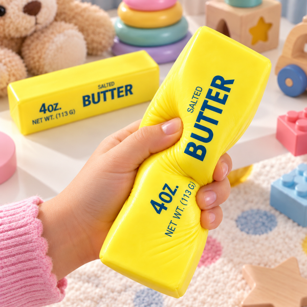 Juguete Squishy Antiestrés Mantequilla Butter Set 4 Unidades