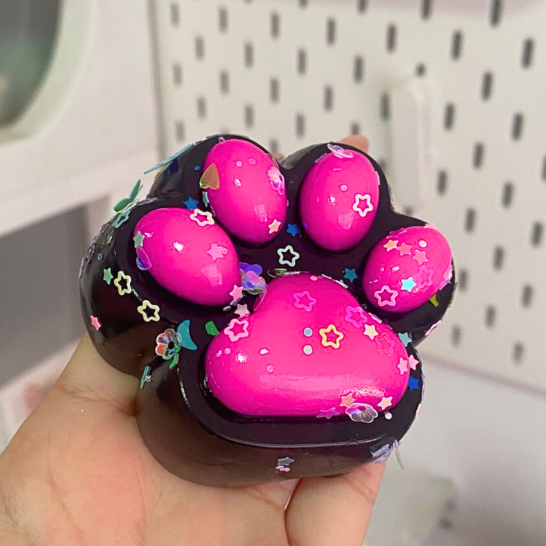 Squishy Pegajosa Patita De Gato Set De 2 Juguete Antiestrés