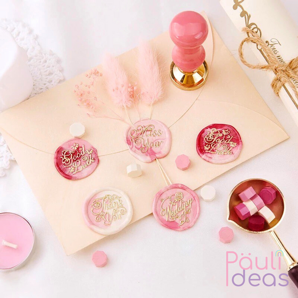 Sello Con Lacre Vintage Timbre Cera Tarjetas