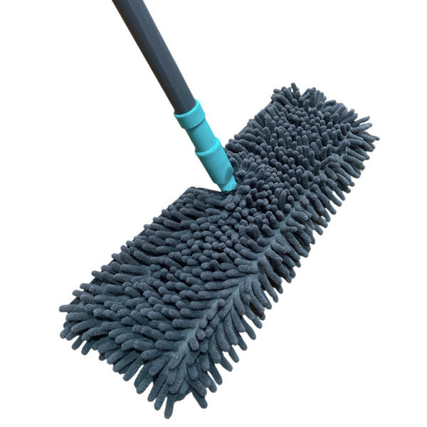 Trapero De Microfibra Y Pulidor Con Mango Extensible 2 En 1