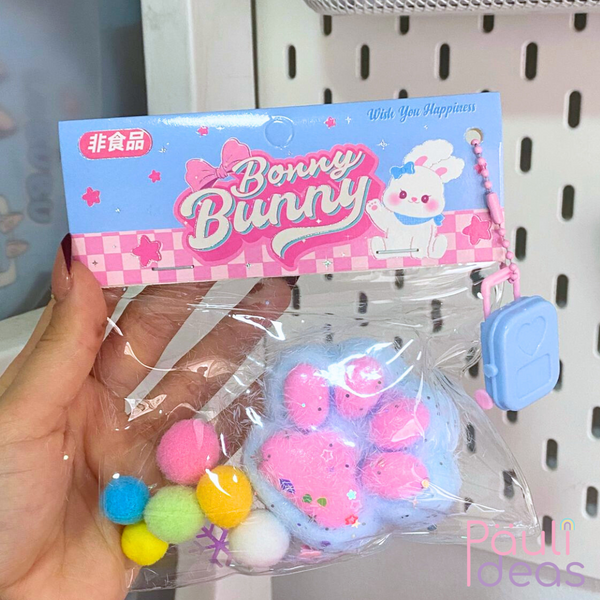 Squishy Patita Gato Pegajosa Con Accesorios