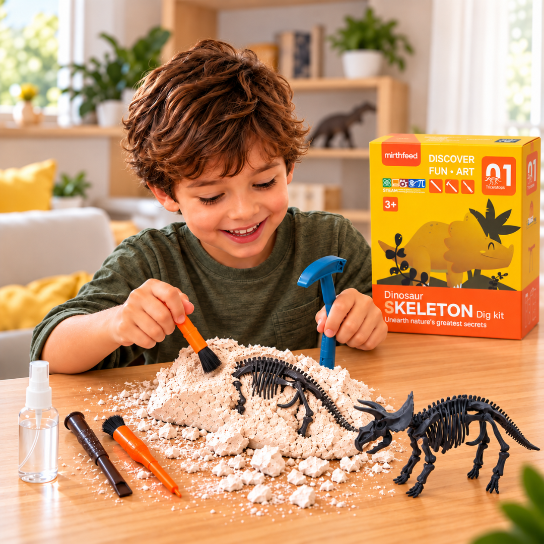 Juego De Arqueología Esqueleto Dinosaurio Fosil Para Niños