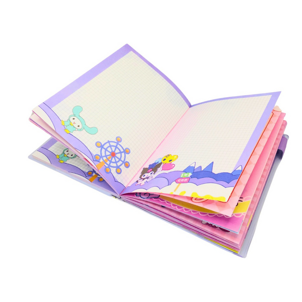 Set Agenda Libreta Kuromi + 1 Lápiz Multicolor Kawaii