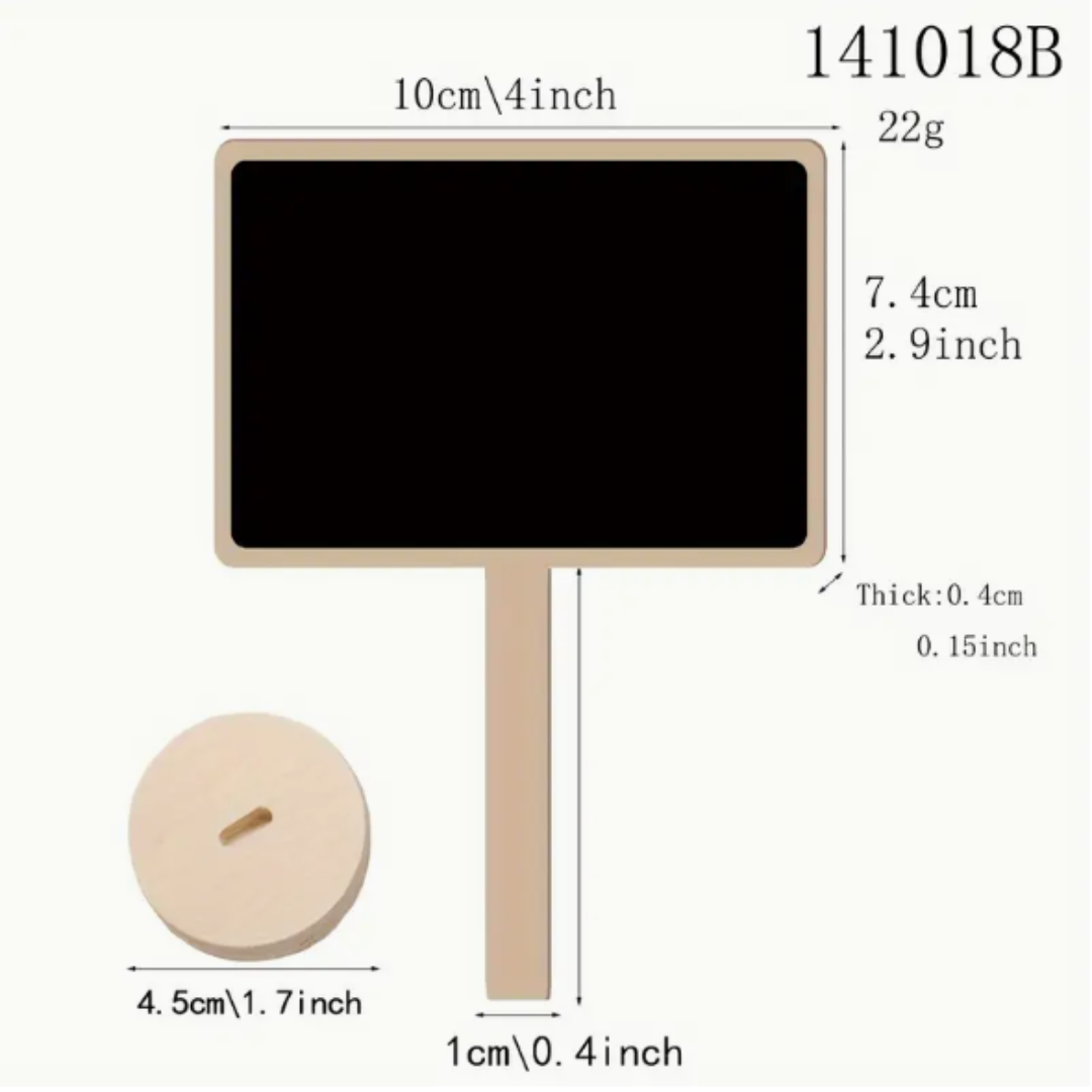Set De 4 Mini Pizarras Para Decoración