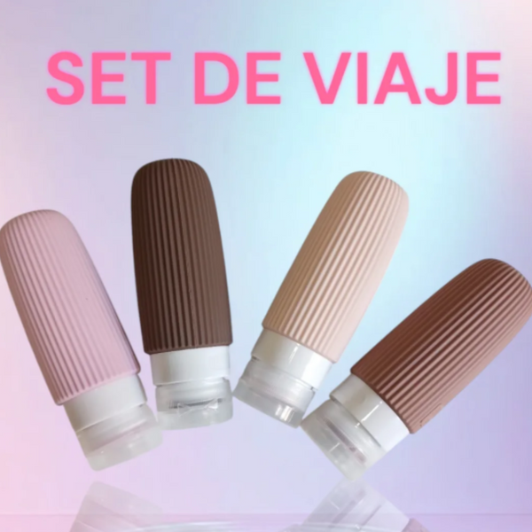 Botellas De Silicona Viajes Dispensador Shampoo Cremas