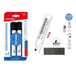 Plumones Para Pizarra Set De 2 Con Borrador