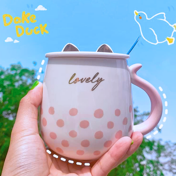 Set De 2 Tazas Mug Tazón De Gatito Tiernos Apilables