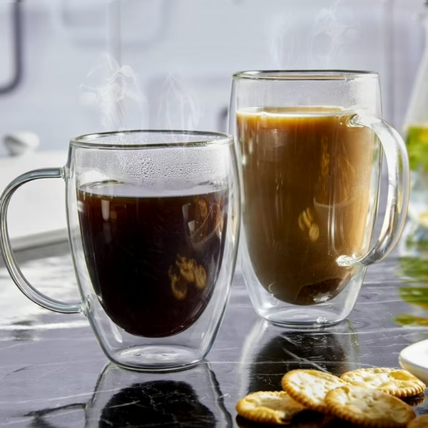 Taza De Doble Cubierta De Vidrio 350 Ml