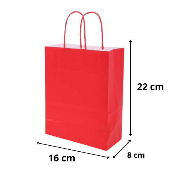 Bolsas De Papel Regalo Kraft Con Manilla Pack 12