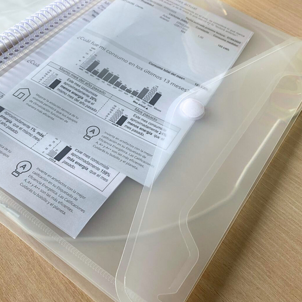 Carpeta Archivadora A4 Con 20 Fundas Y 1 Sobre Transparente