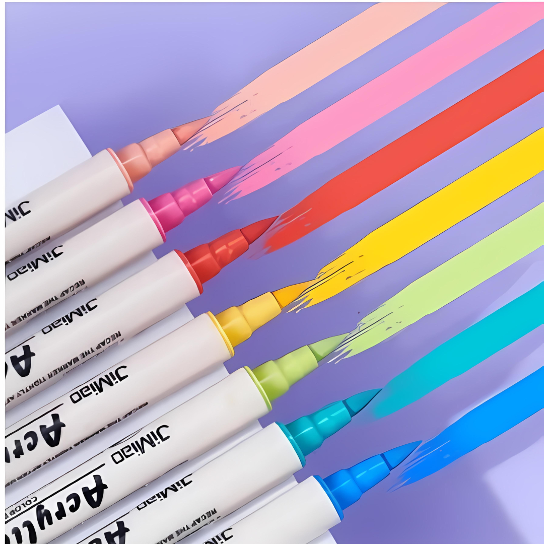 Set De 24 Plumones Acrílicos Para Toda Superficie