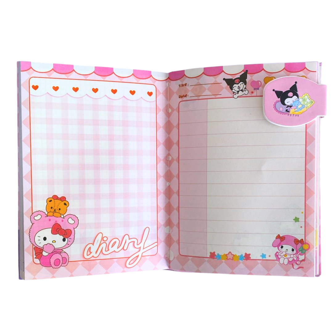 Set Agenda Libreta Kuromi + 1 Lápiz Multicolor Kawaii