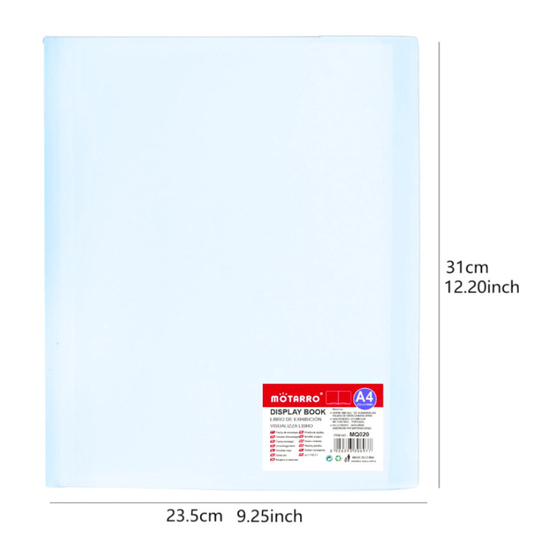 Carpeta Archivadora Color Pastel 20 Fundas Transparentes A4