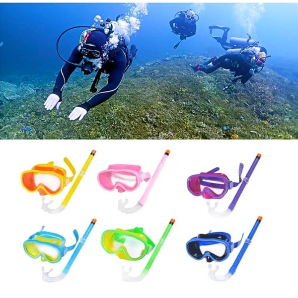 Kit De Snorkel Para Niños Máscara + Tubo Para Buceo