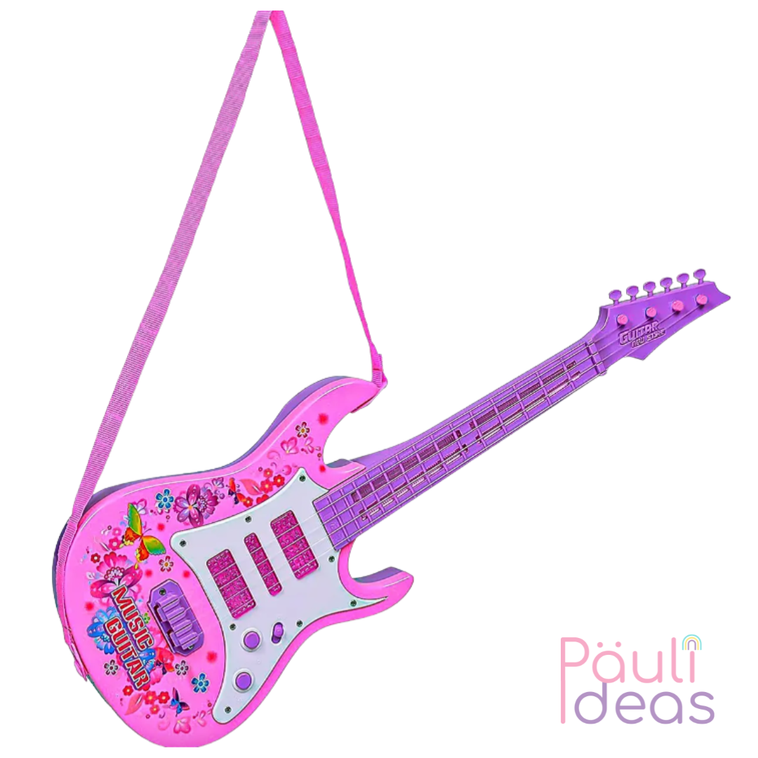 Guitarra Musical Juguete Niños Con Luces Y Sonido