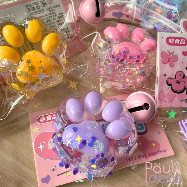 Squishy Patita De Gato Pegajosa Set De 2 Juguete Antiestrés