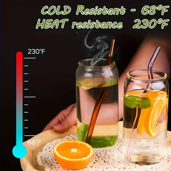 Set De 4 Bombillas Pajillas De Vidrio + 1 Cepillo