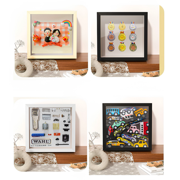 Marco Shadow Box Para Foto 20x20 Cm Profundidad 3 Cm Madera