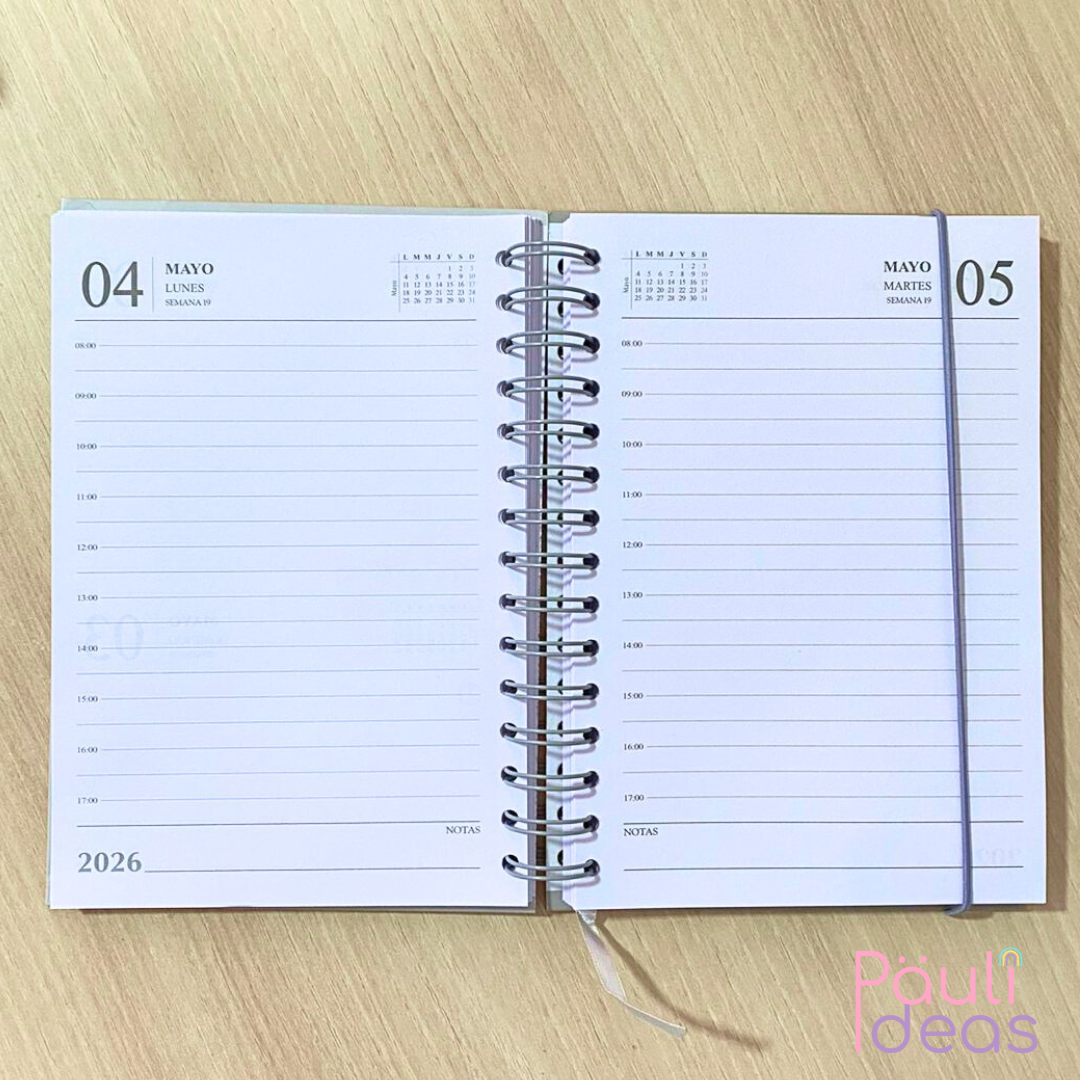 Agenda A5 Colores Pastel Diseño Kawaii 2026