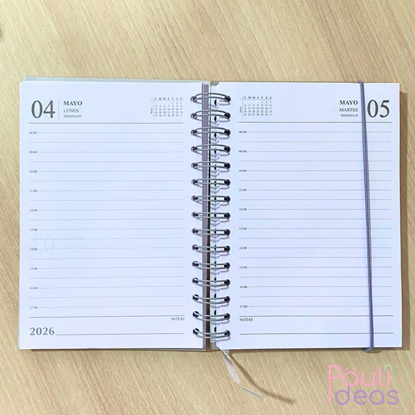 Agenda A5 Colores Pastel Diseño Kawaii 2026
