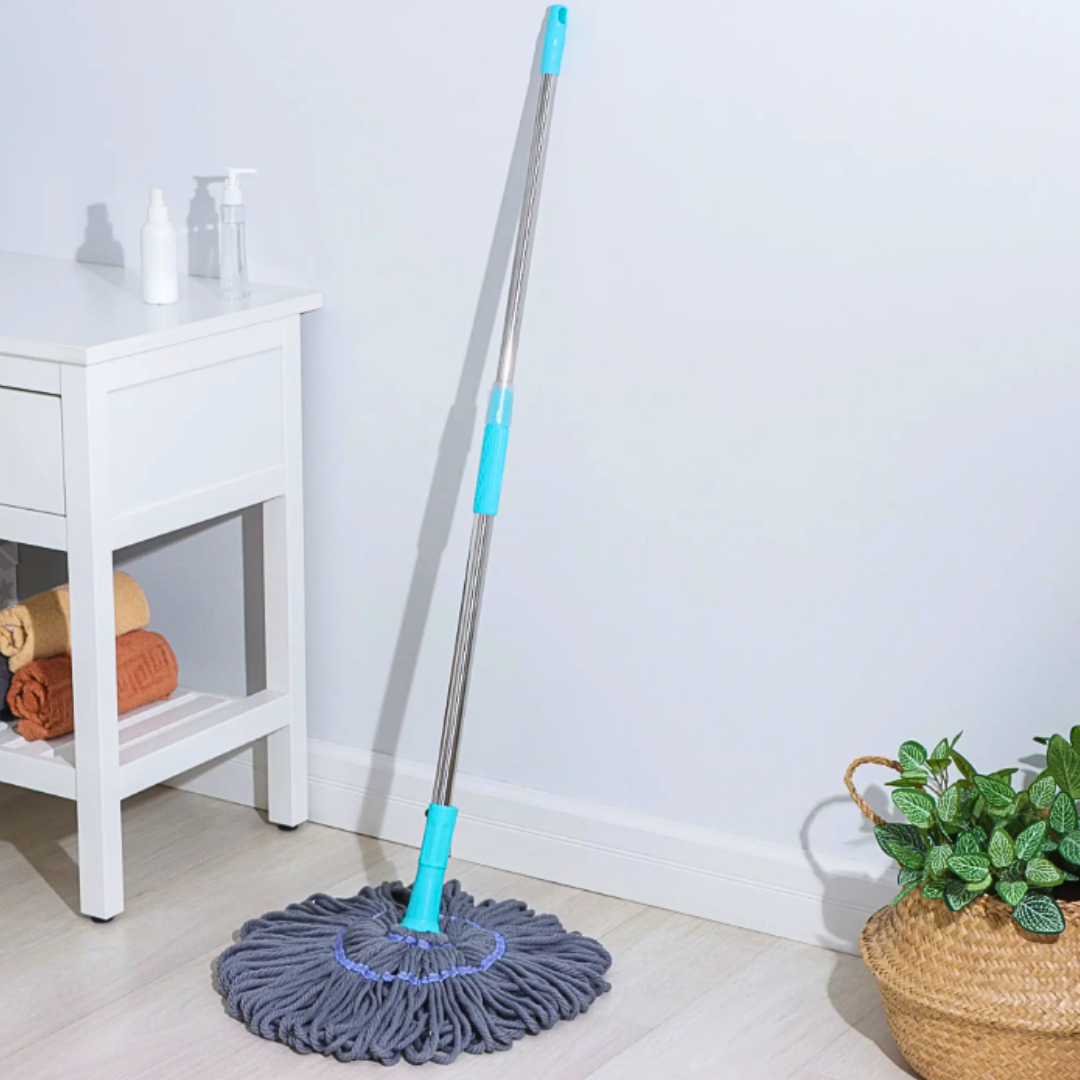 Trapeador Con Exprimidor Automático Para Limpieza