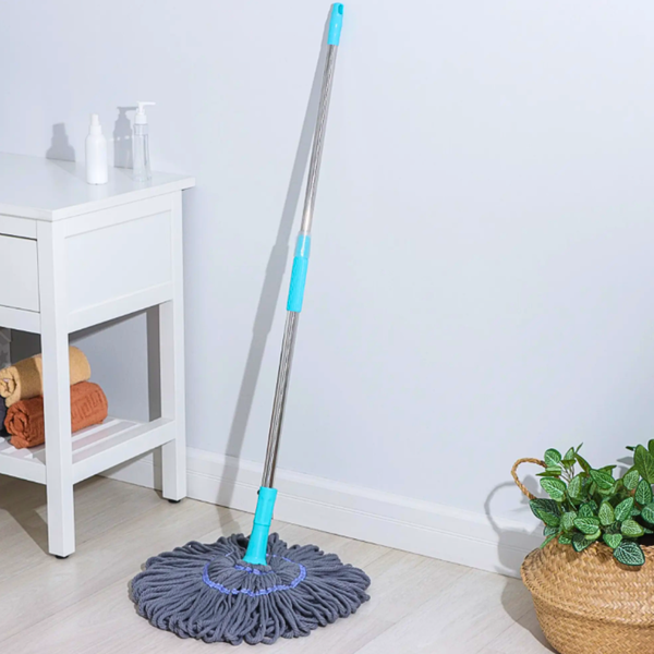 Trapeador Con Exprimidor Automático Para Limpieza