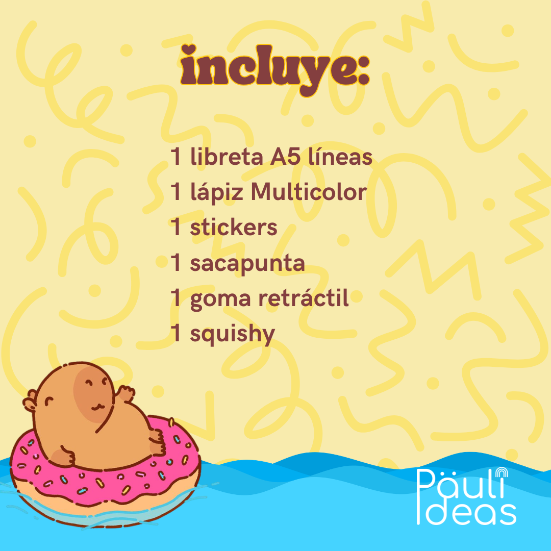 Papelería Capibara Box Medium Capybara Kawaii