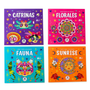 Set De 4 Libros Mándalas Antiestrés Para Colorear