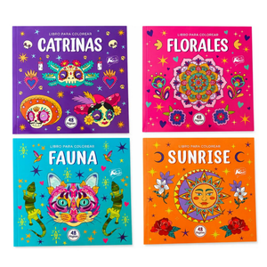 Set De 4 Libros Mándalas Antiestrés Para Colorear
