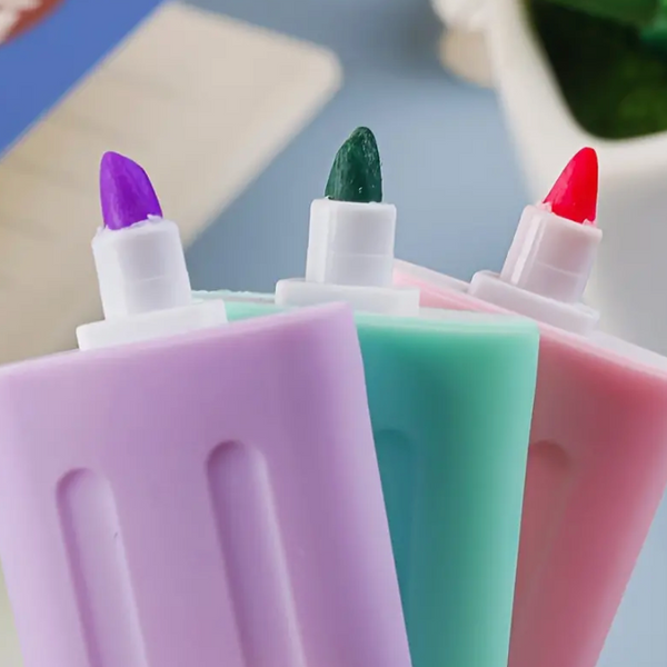 Pack 4 Set Destacadores Diseños Surtidos Papelería Kawaii