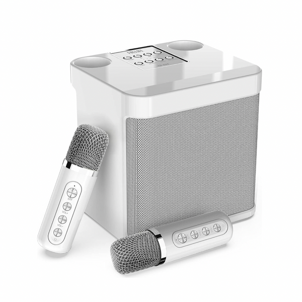 Parlante Bluetooth Karaoke Portátil Screamer Dos Micrófonos