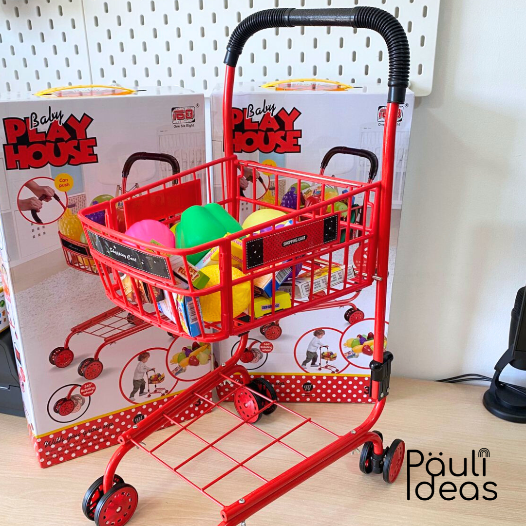 Juguete Carrito De Supermercado Para Niños Con Accesorios