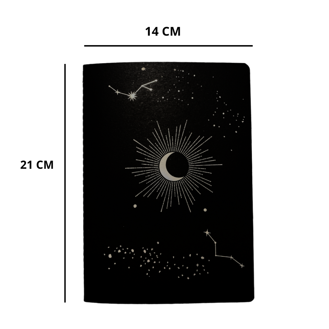 Cuadernos Hojas Negras Grande, Mediano Y Chico Set De 3 Unid