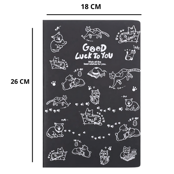 Cuadernos Hojas Negras Grande, Mediano Y Chico Set De 3 Unid